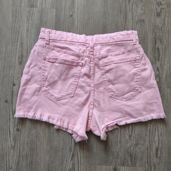 Pink Denim Women Shorts - Picture 5 of 9